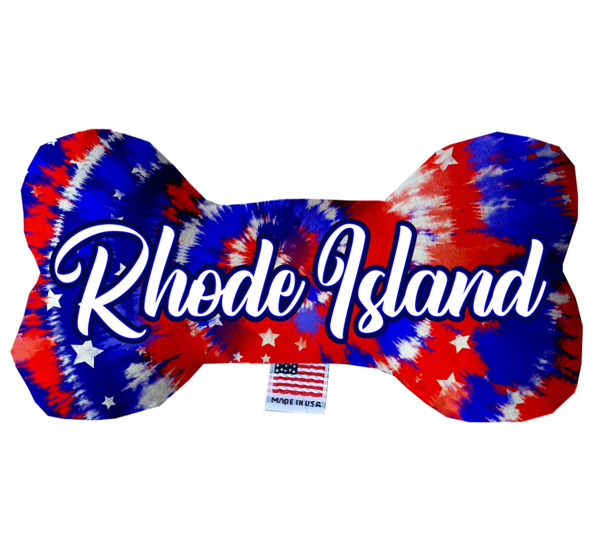 Pet & Dog Plush Bone Toys, "Rhode Island  State Options" (Available in different pattern options)