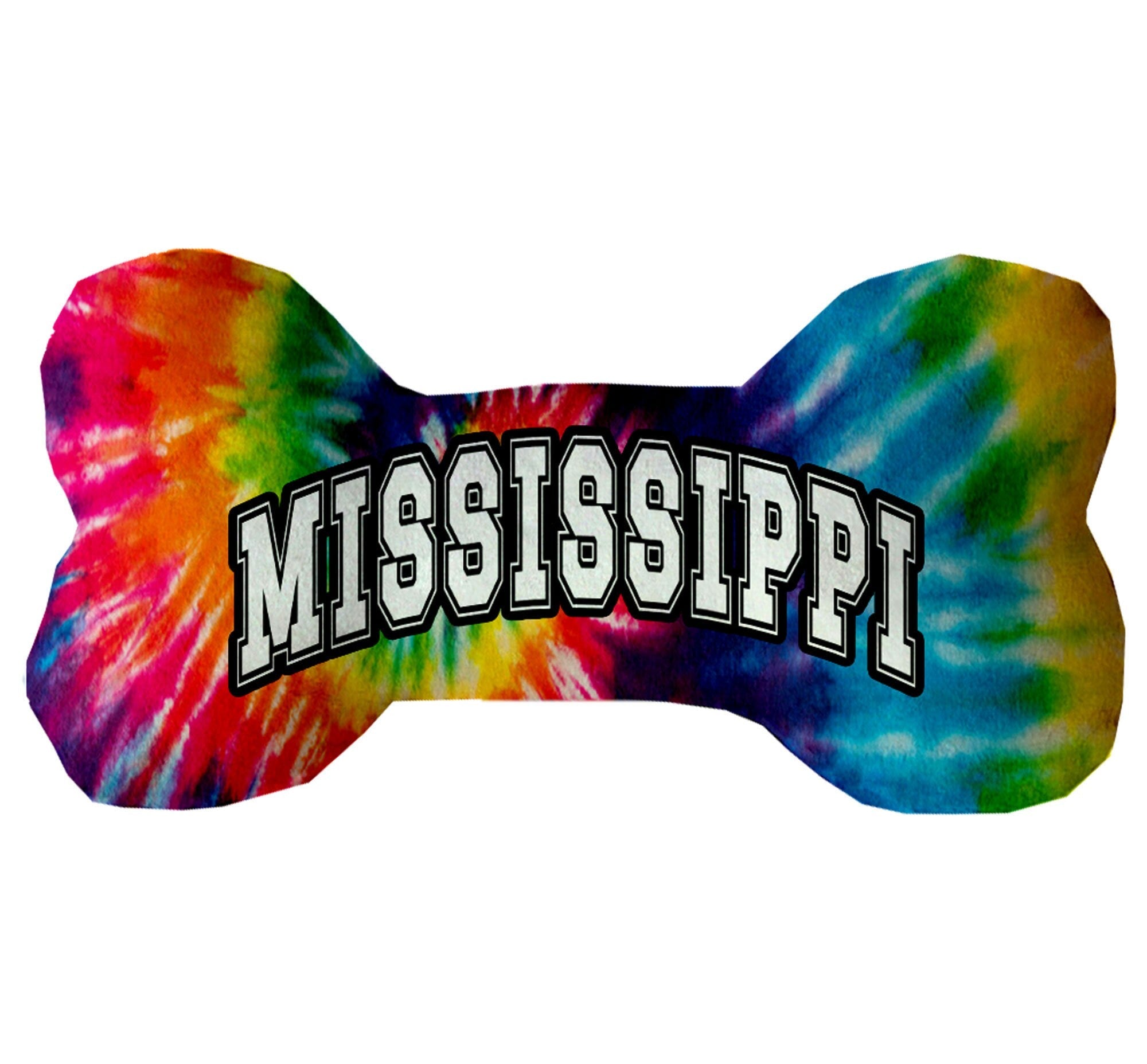 Pet & Dog Plush Bone Toys, "Mississippi State Options" (Available in different pattern options)