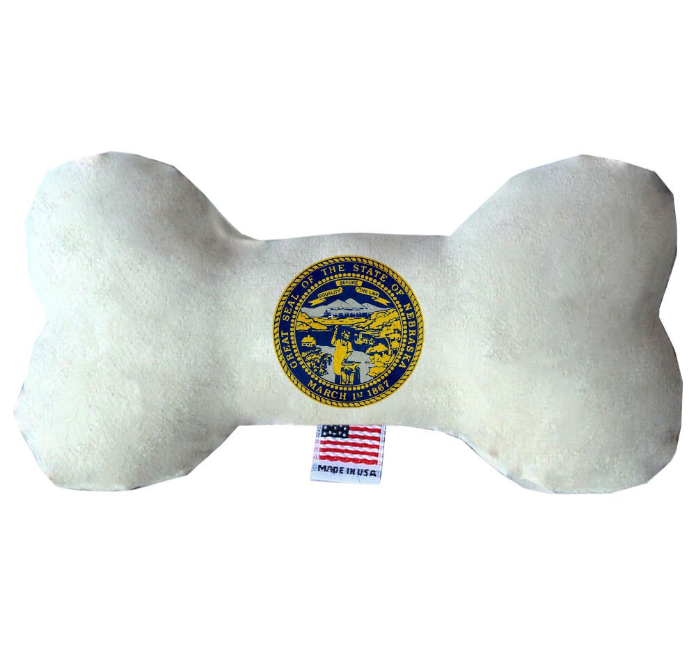 Pet & Dog Plush Bone Toys, "Nebraska State Options" (Available in different pattern options)