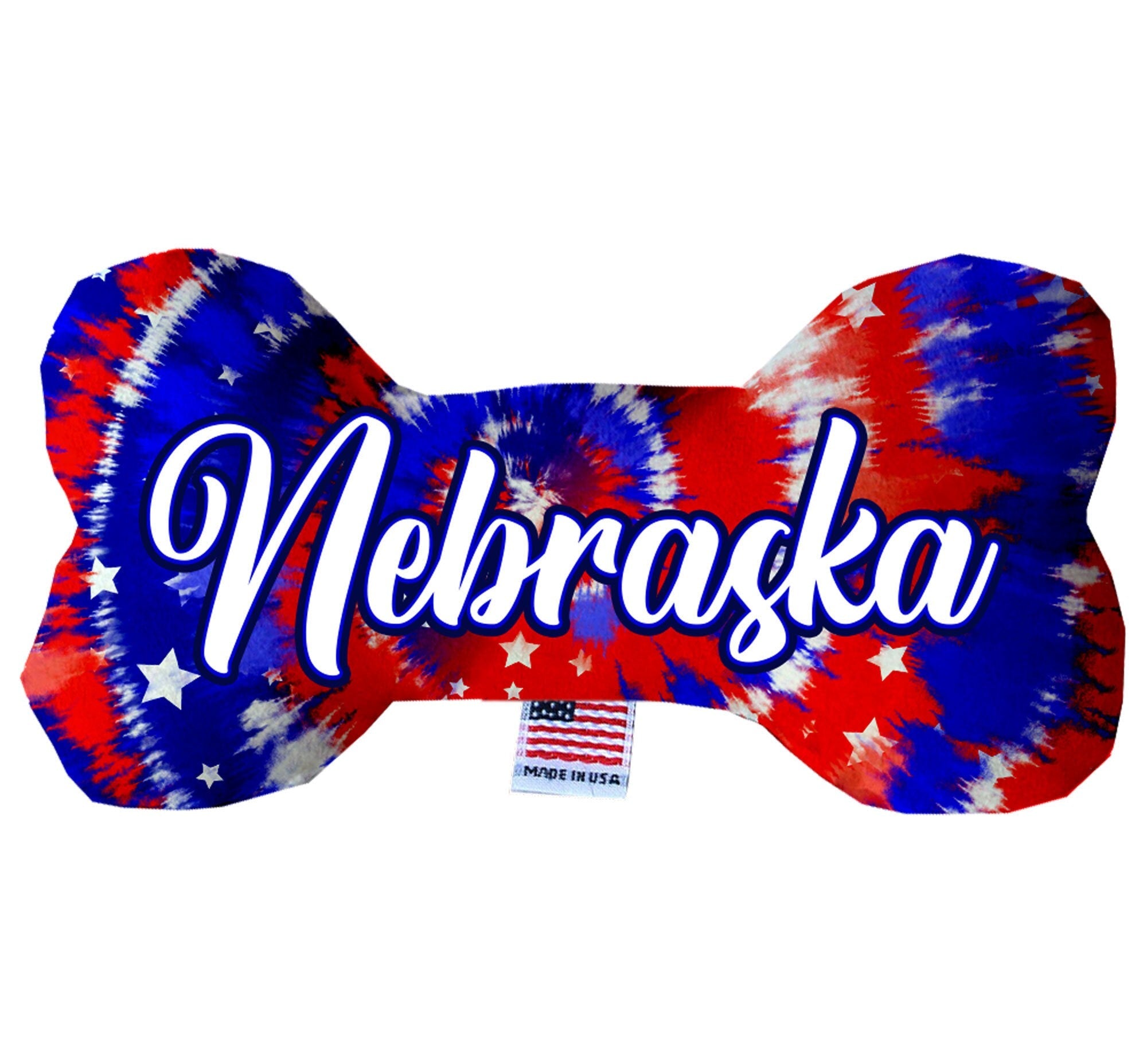 Pet & Dog Plush Bone Toys, "Nebraska State Options" (Available in different pattern options)