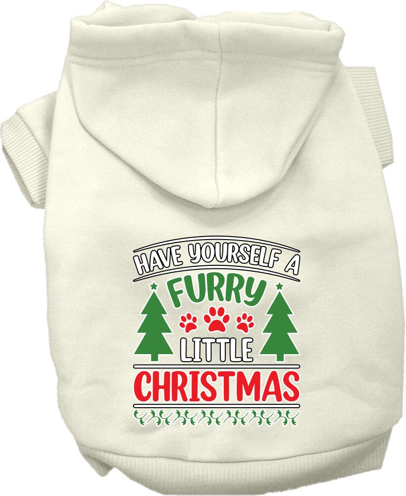 Christmas Dog Hoodie for Pets 20-115 Pounds, "Have Yourself A Furry Little Christmas"