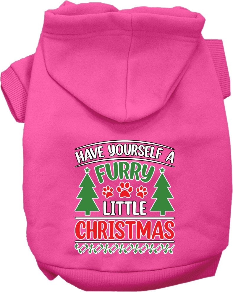 Christmas Dog Hoodie for Pets 20-115 Pounds, "Have Yourself A Furry Little Christmas"