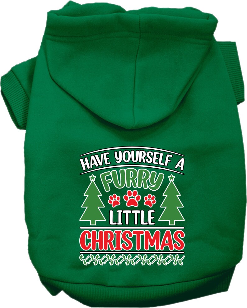 Christmas Dog Hoodie for Pets 20-115 Pounds, "Have Yourself A Furry Little Christmas"