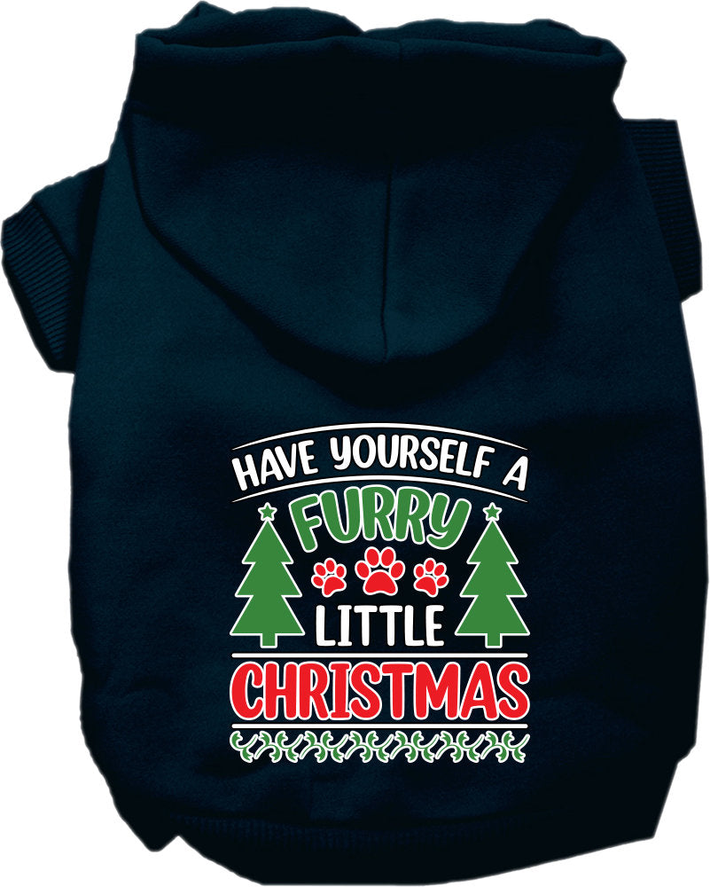 Christmas Dog Hoodie for Pets 20-115 Pounds, "Have Yourself A Furry Little Christmas"