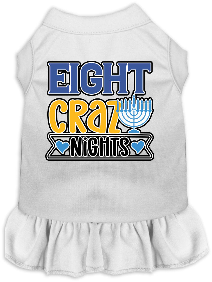 Hanukkah Pet, Dog and Cat Dress Screen Printed, "Eight Crazy Nights"