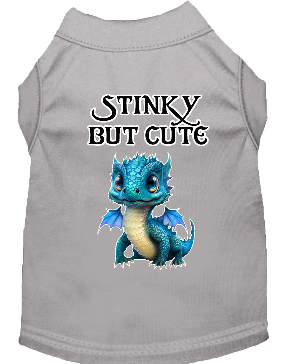 Dog Shirt for Pets 20-115 Pounds, "Stinky But Cute Dragon"