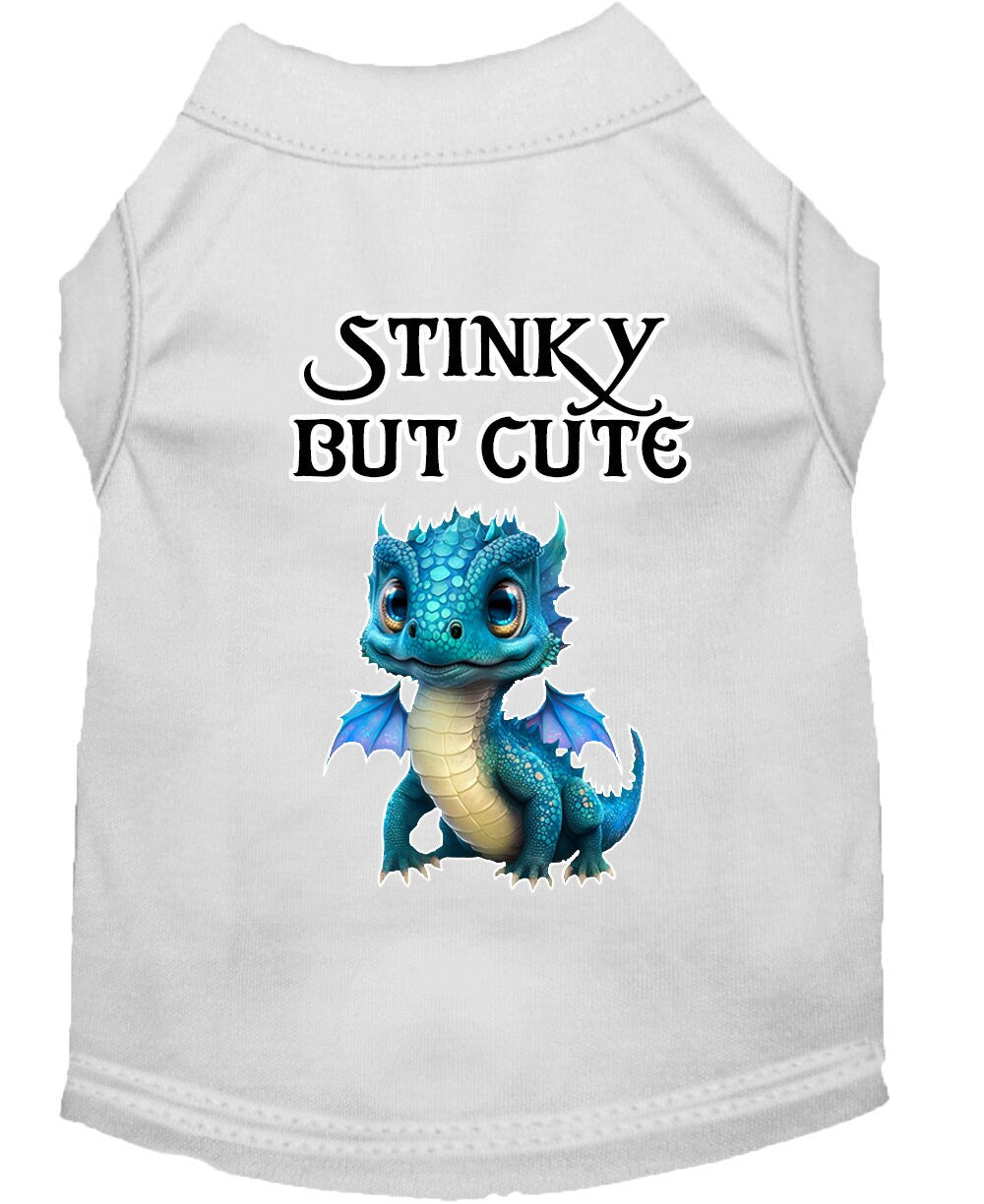 Dog Shirt for Pets 20-115 Pounds, "Stinky But Cute Dragon"