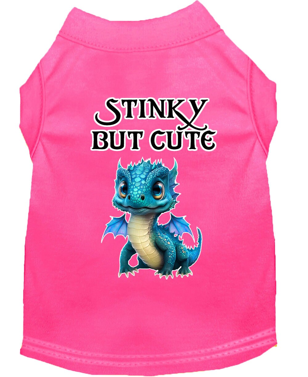 Dog Shirt for Pets 20-115 Pounds, "Stinky But Cute Dragon"