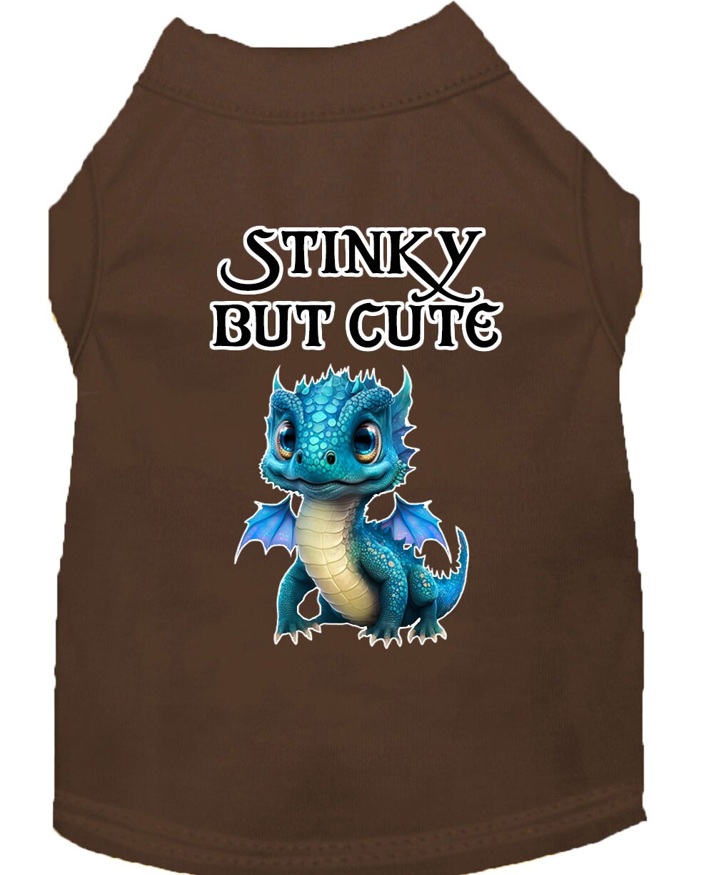 Dog Shirt for Pets 20-115 Pounds, "Stinky But Cute Dragon"