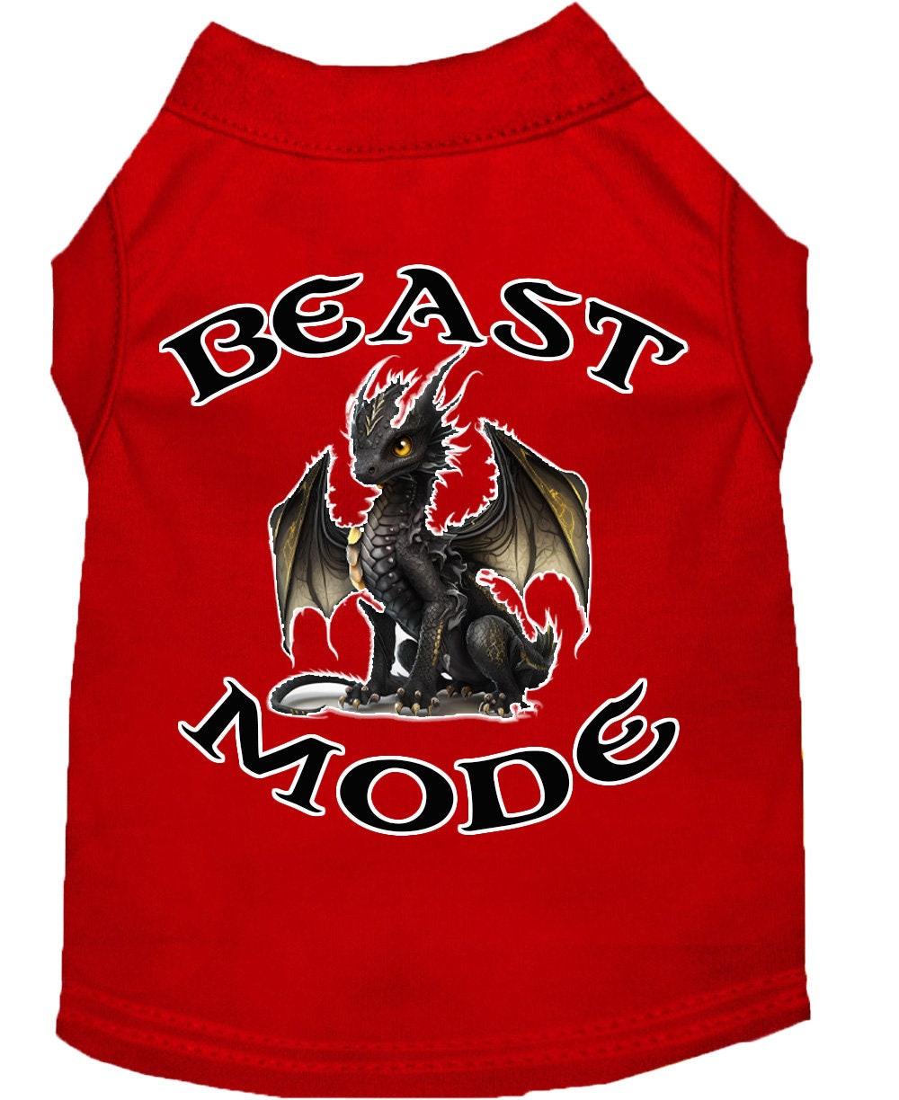 Dog Shirt for Pets 20-115 Pounds, "Beast Mode Dragon"