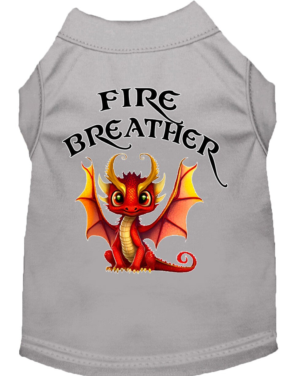 Dog Shirt for Pets 20-115 Pounds, "Fire Breather Dragon"