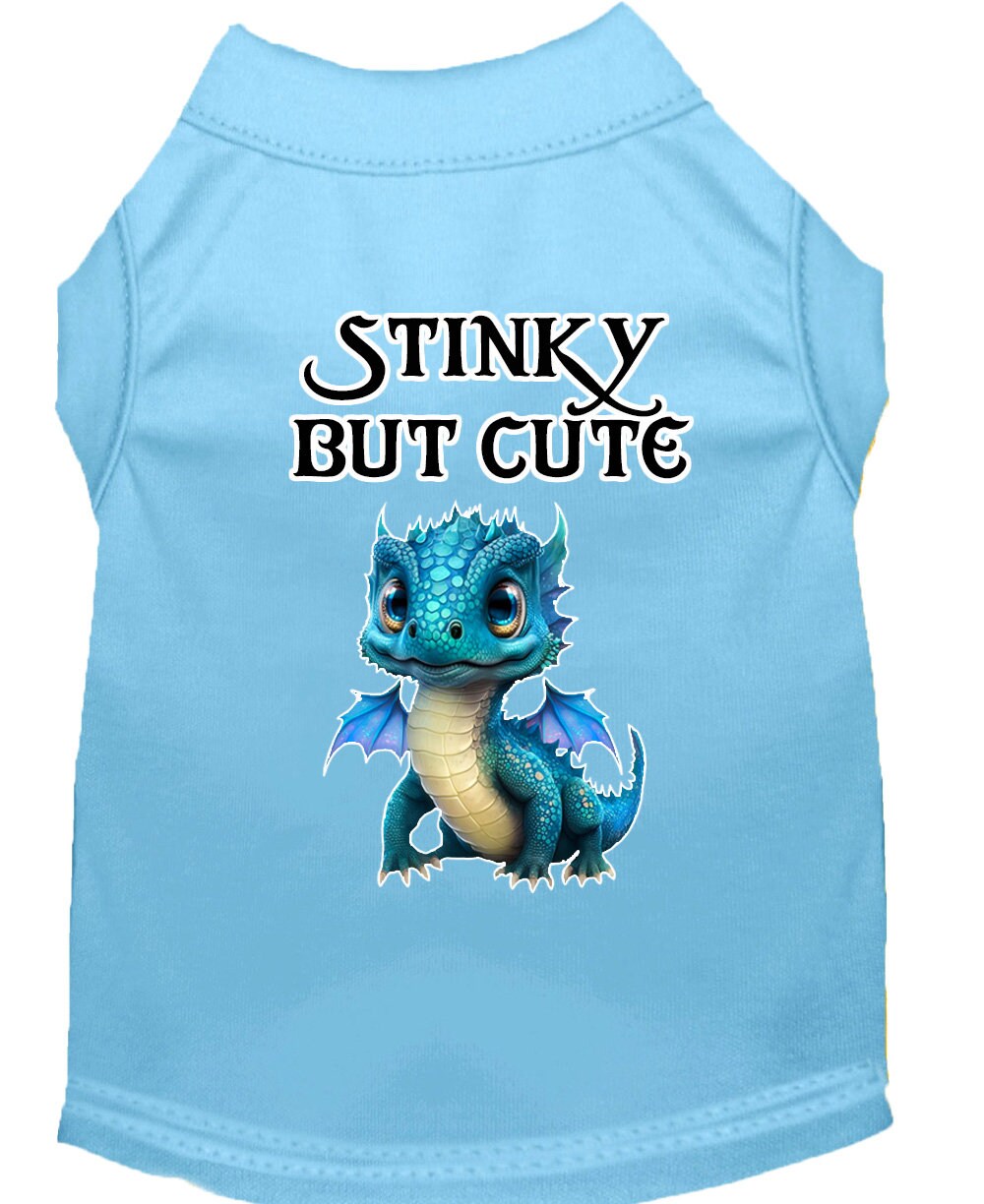 Dog Shirt for Pets 20-115 Pounds, "Stinky But Cute Dragon"