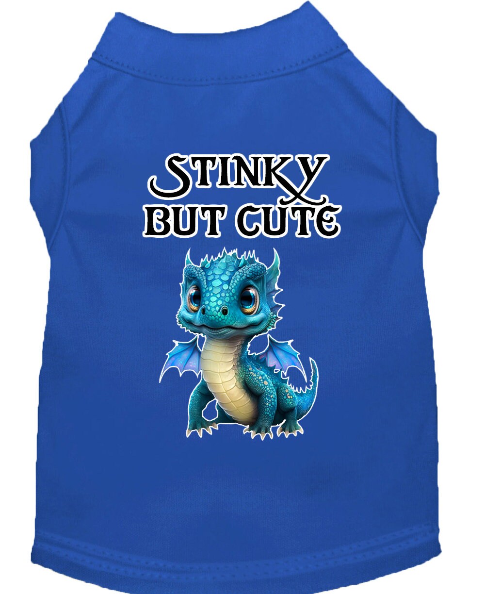 Dog Shirt for Pets 20-115 Pounds, "Stinky But Cute Dragon"