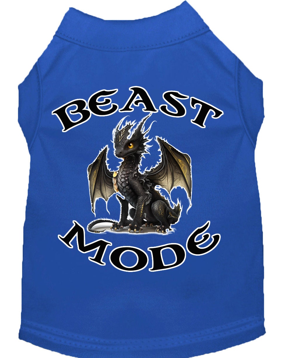 Dog Shirt for Pets 20-115 Pounds, "Beast Mode Dragon"