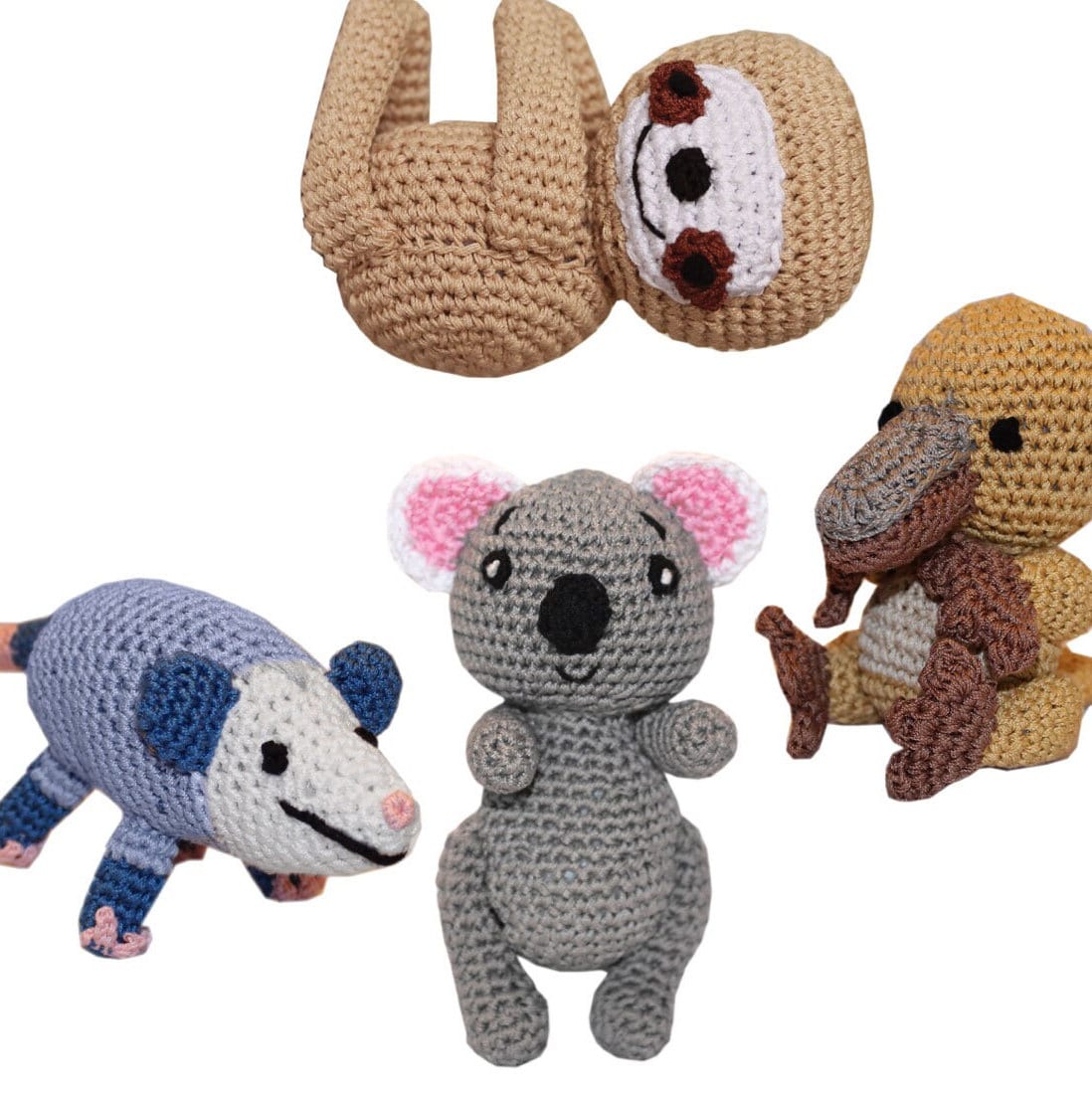 Knit Knacks Organic Cotton Pet & Dog Toys, "Aussie Friends Group" (Choose from 4 different options!)