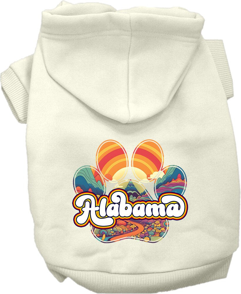 Pet Dog & Cat Screen Printed Hoodie for Medium to Large Pets (Sizes 2XL-6XL), "Alabama Groovy Summit"