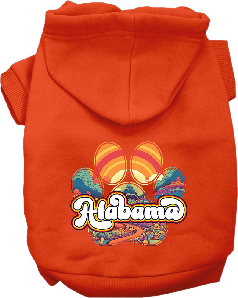 Pet Dog & Cat Screen Printed Hoodie for Small to Medium Pets (Sizes XS-XL), "Alabama Groovy Summit"