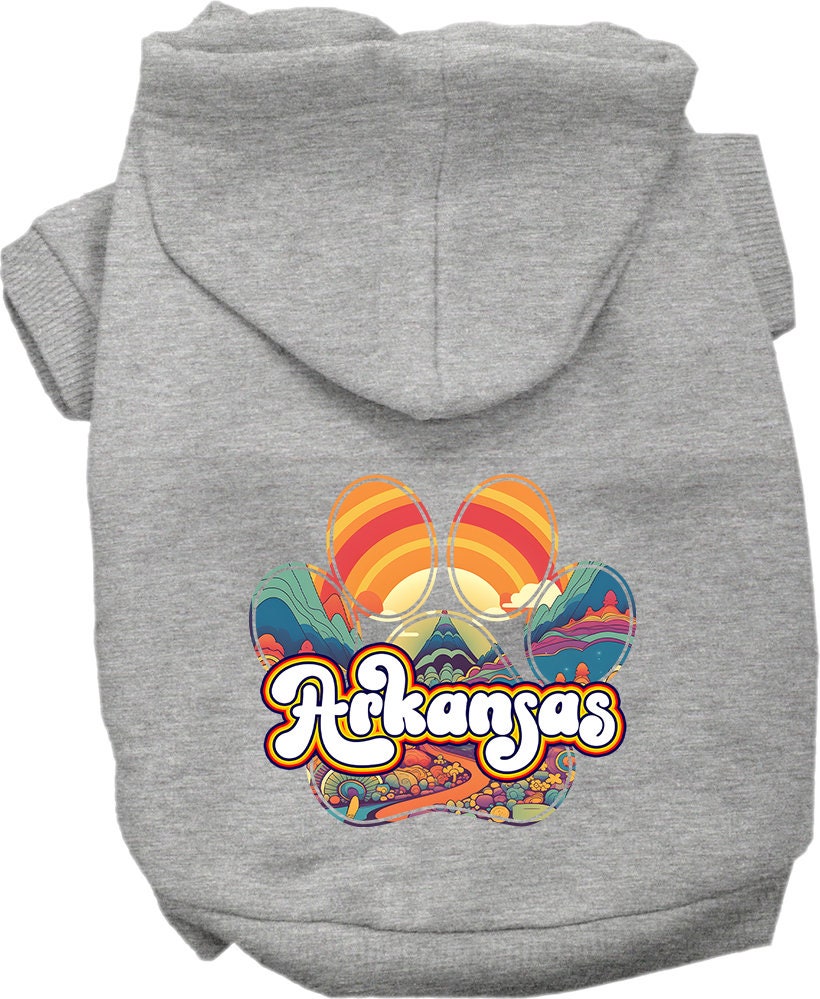 Pet Dog & Cat Screen Printed Hoodie for Medium to Large Pets (Sizes 2XL-6XL), "Arkansas Groovy Summit"