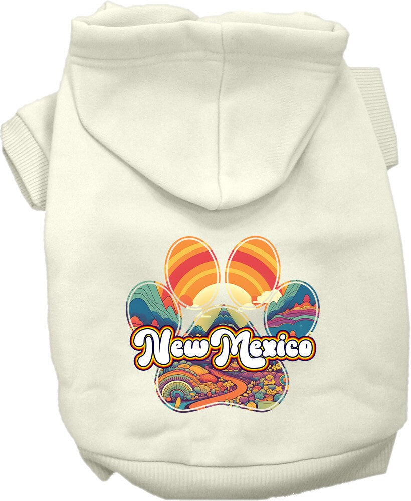 Pet Dog & Cat Screen Printed Hoodie for Medium to Large Pets (Sizes 2XL-6XL), "New Mexico Groovy Summit"