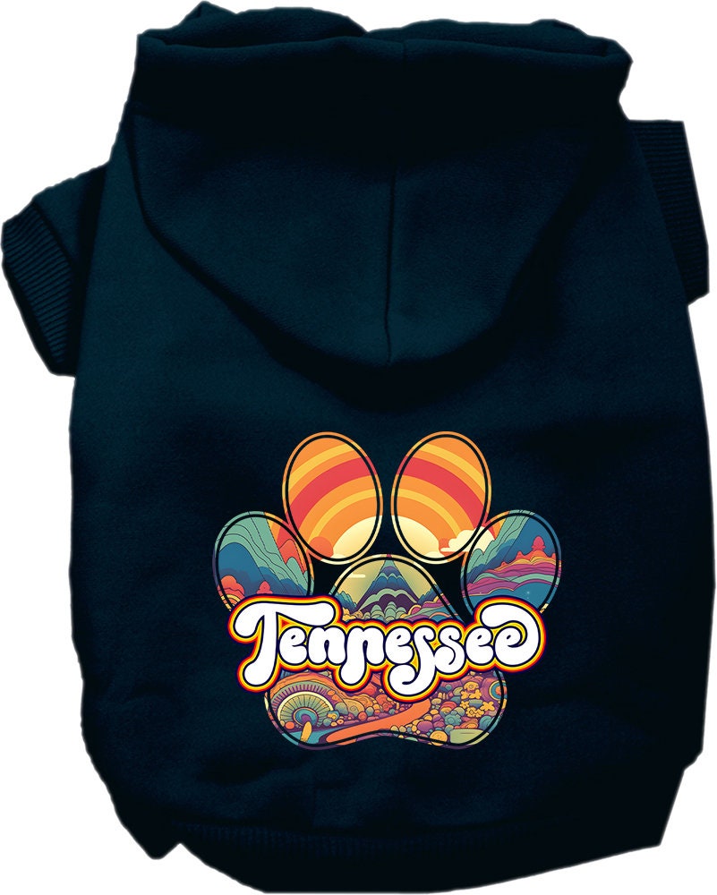 Pet Dog & Cat Screen Printed Hoodie for Medium to Large Pets (Sizes 2XL-6XL), "Tennessee Groovy Summit"