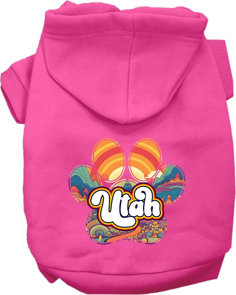 Pet Dog & Cat Screen Printed Hoodie for Medium to Large Pets (Sizes 2XL-6XL), "Utah Groovy Summit"