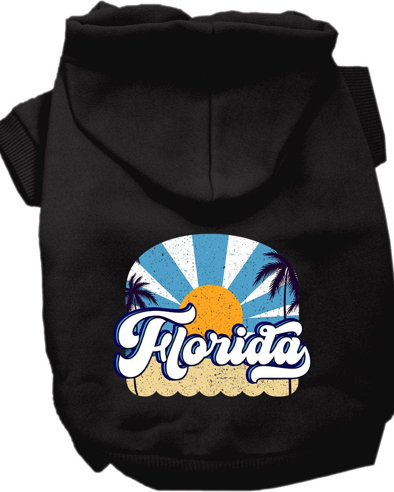 Pet Dog & Cat Screen Printed Hoodie for Small to Medium Pets (Sizes XS-XL), "Florida Coast"