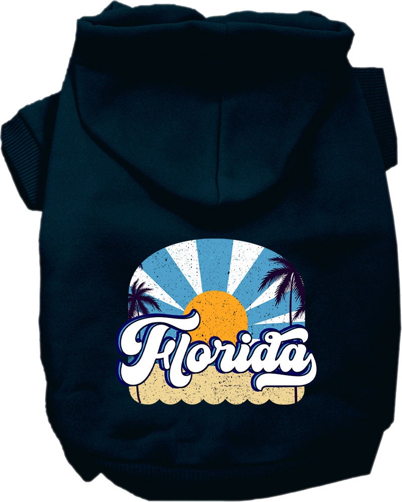 Pet Dog & Cat Screen Printed Hoodie for Small to Medium Pets (Sizes XS-XL), "Florida Coast"