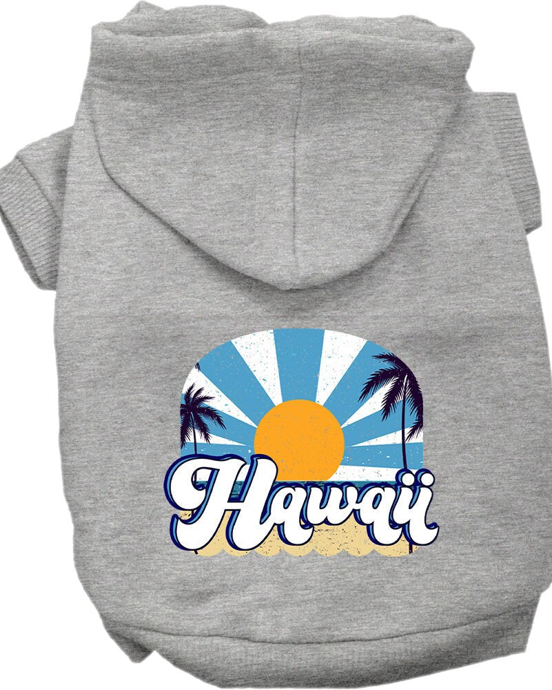 Pet Dog & Cat Screen Printed Hoodie for Small to Medium Pets (Sizes XS-XL), "Hawaii Coast"