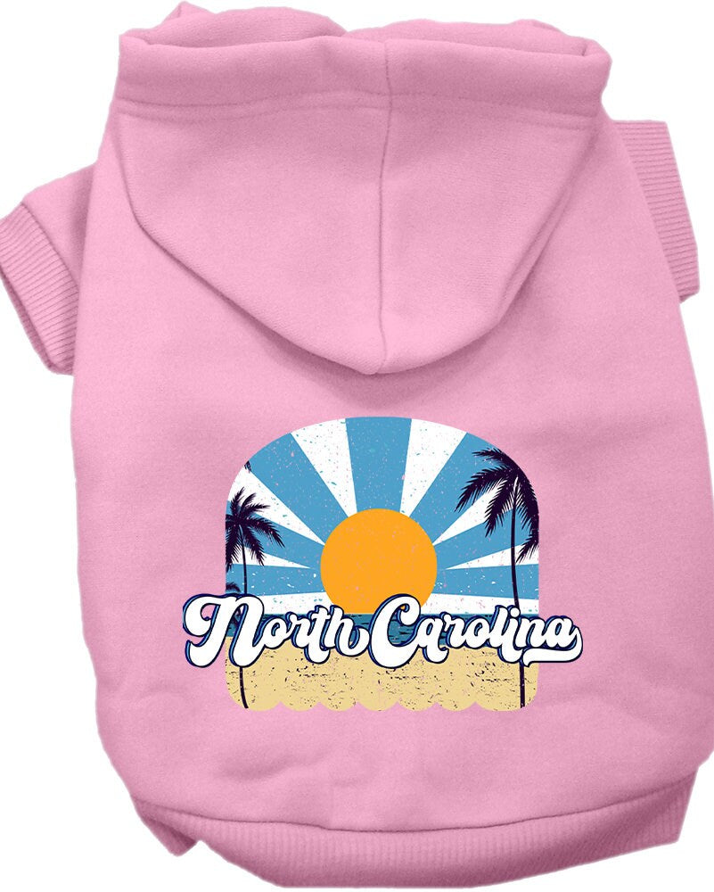 Pet Dog & Cat Screen Printed Hoodie for Medium to Large Pets (Sizes 2XL-6XL), "North Carolina Coast"