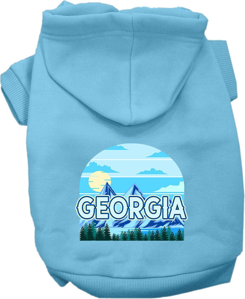 Pet Dog & Cat Screen Printed Hoodie for Medium to Large Pets (Sizes 2XL-6XL), "Georgia Trailblazer"