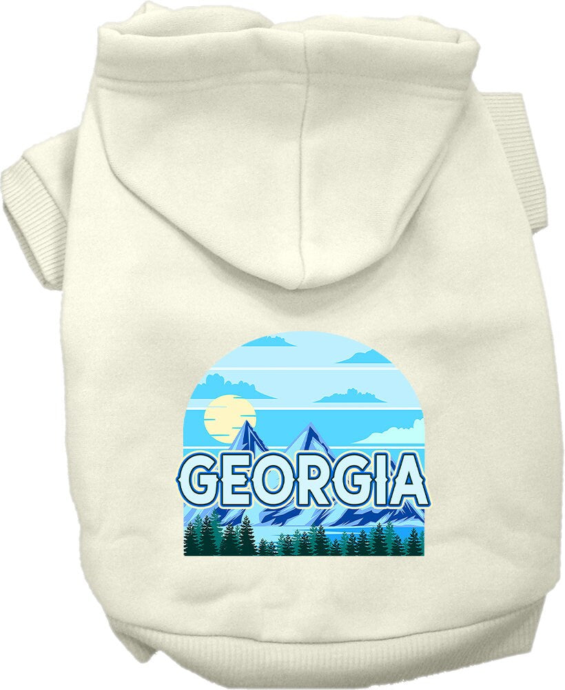 Pet Dog & Cat Screen Printed Hoodie for Small to Medium Pets (Sizes XS-XL), "Georgia Trailblazer"