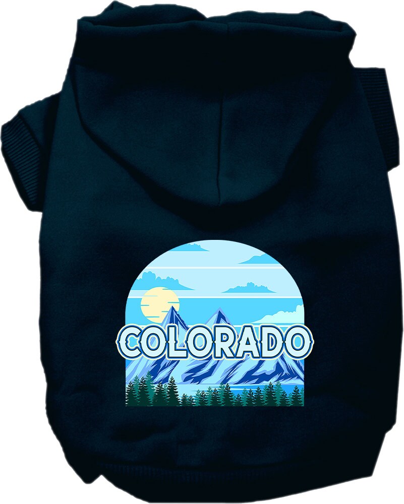 Pet Dog & Cat Screen Printed Hoodie for Small to Medium Pets (Sizes XS-XL), "Colorado Trailblazer"