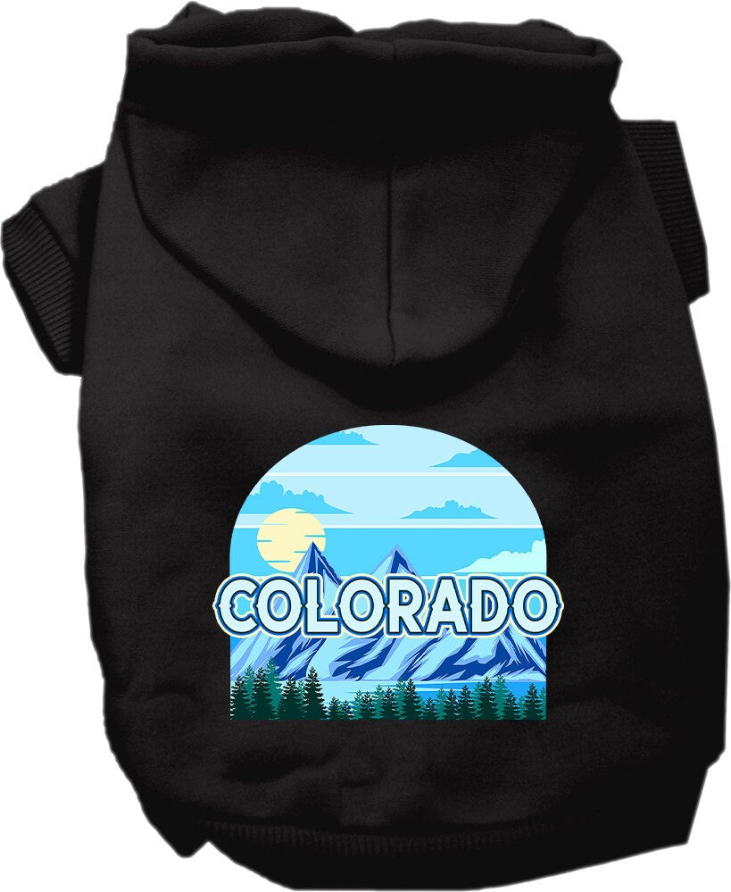 Pet Dog & Cat Screen Printed Hoodie for Small to Medium Pets (Sizes XS-XL), "Colorado Trailblazer"