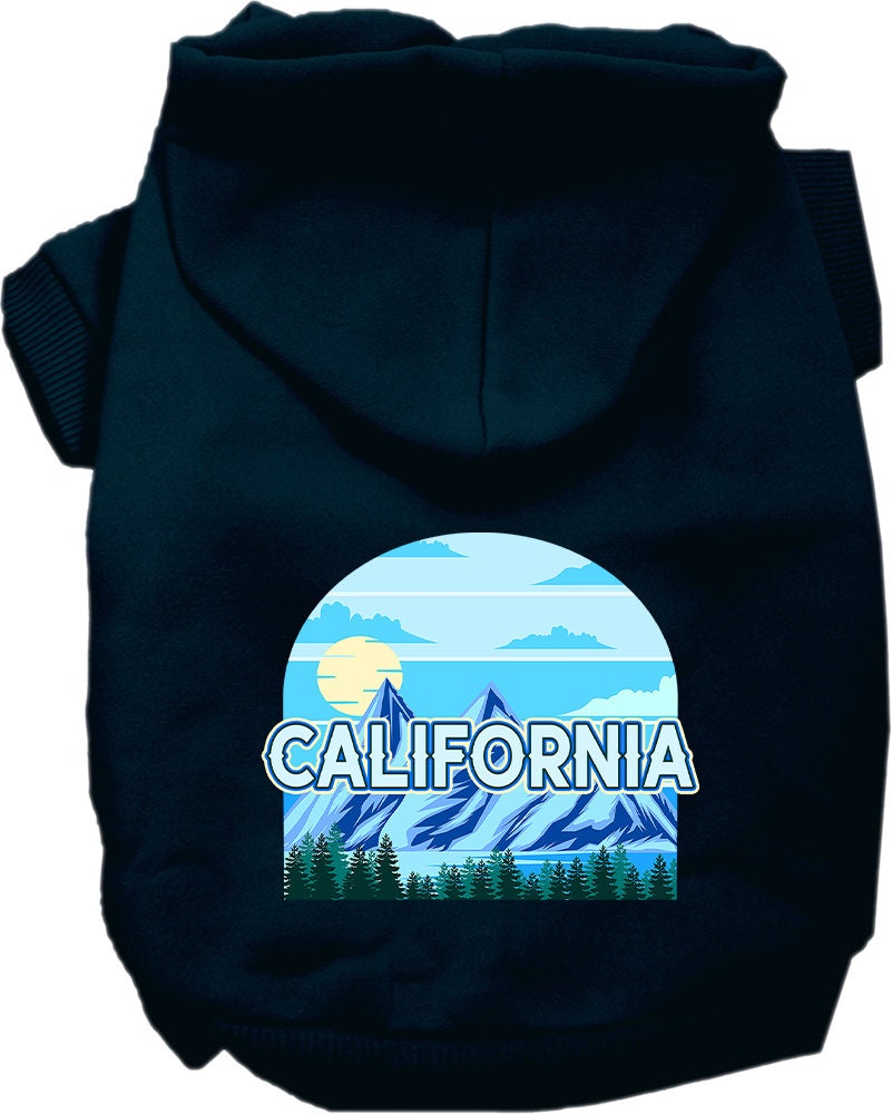 Pet Dog & Cat Screen Printed Hoodie for Small to Medium Pets (Sizes XS-XL), "California Trailblazer"