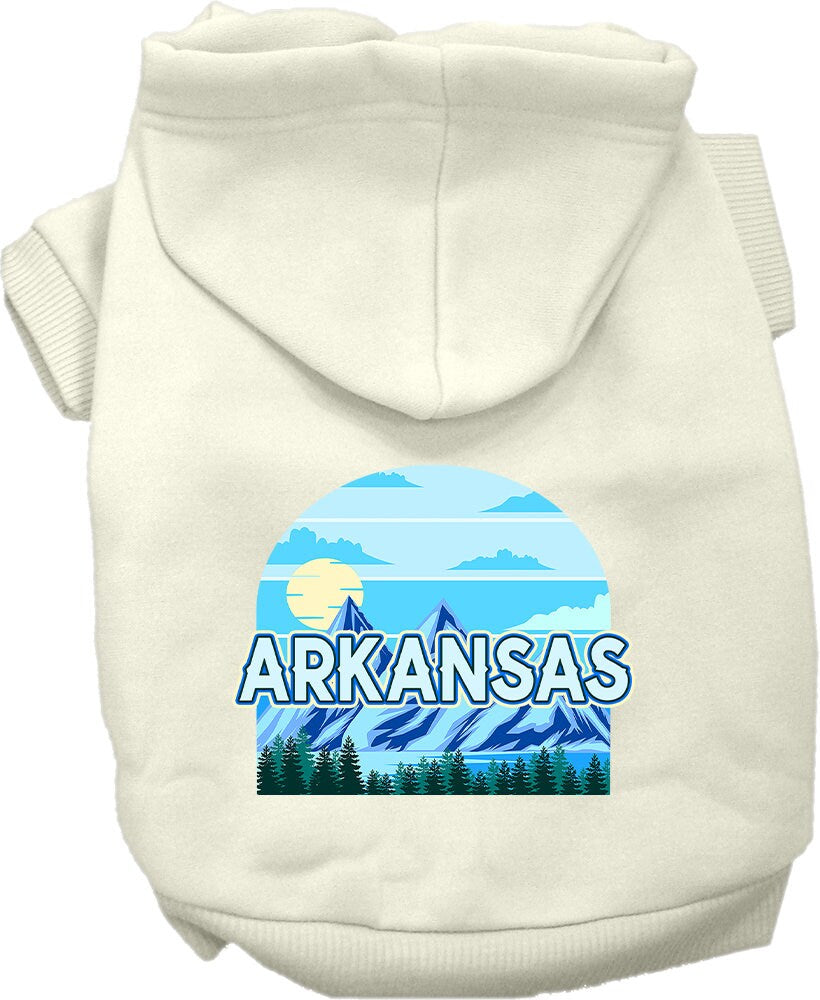 Pet Dog & Cat Screen Printed Hoodie for Small to Medium Pets (Sizes XS-XL), "Arkansas Trailblazer"