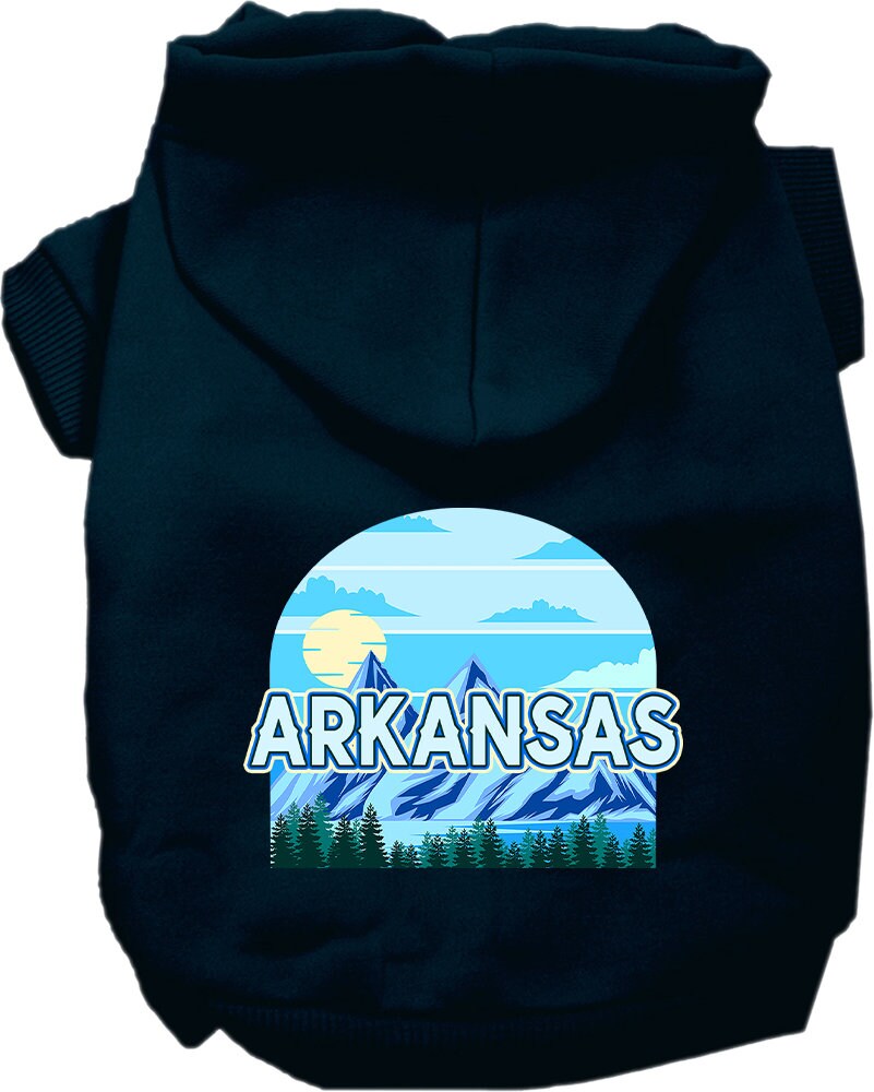 Pet Dog & Cat Screen Printed Hoodie for Medium to Large Pets (Sizes 2XL-6XL), "Arkansas Trailblazer"