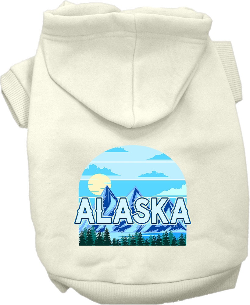 Pet Dog & Cat Screen Printed Hoodie for Medium to Large Pets (Sizes 2XL-6XL), "Alaska Trailblazer"