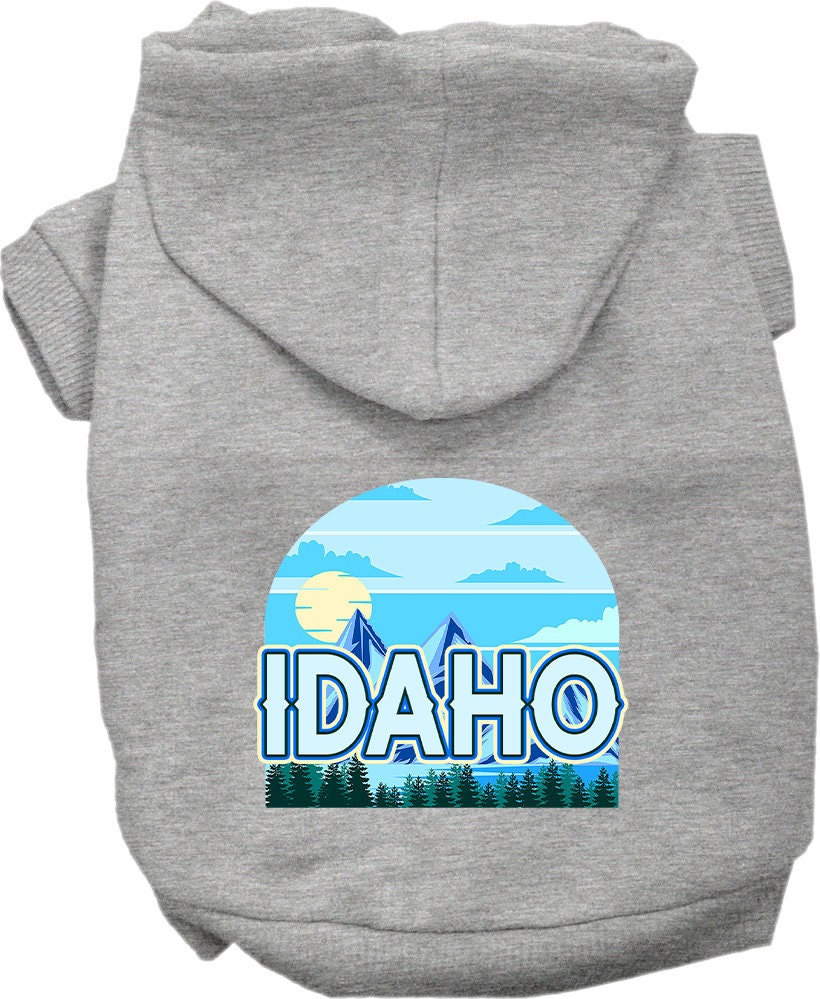 Pet Dog & Cat Screen Printed Hoodie for Small to Medium Pets (Sizes XS-XL), "Idaho Trailblazer"