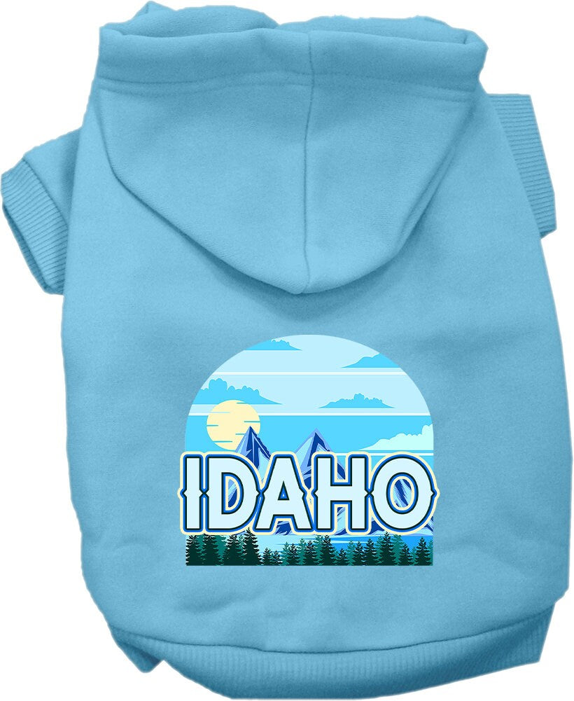 Pet Dog & Cat Screen Printed Hoodie for Medium to Large Pets (Sizes 2XL-6XL), "Idaho Trailblazer"