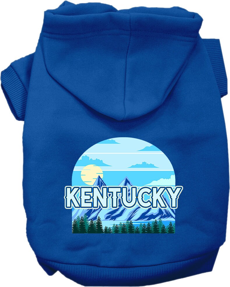 Pet Dog & Cat Screen Printed Hoodie for Small to Medium Pets (Sizes XS-XL), "Kentucky Trailblazer"