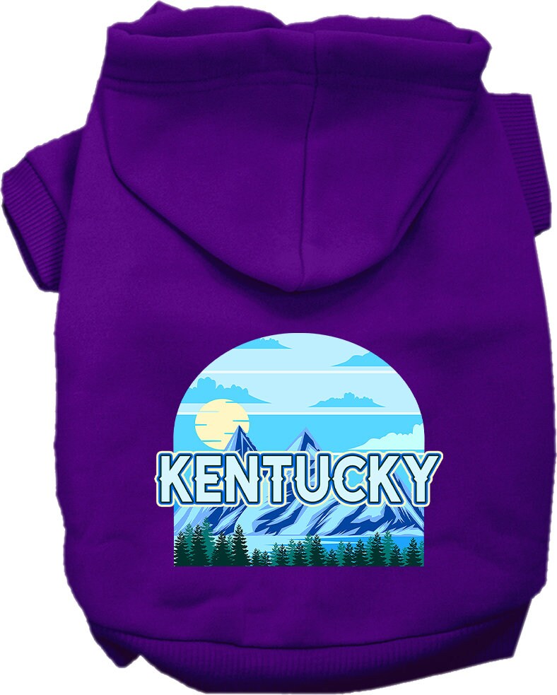 Pet Dog & Cat Screen Printed Hoodie for Small to Medium Pets (Sizes XS-XL), "Kentucky Trailblazer"