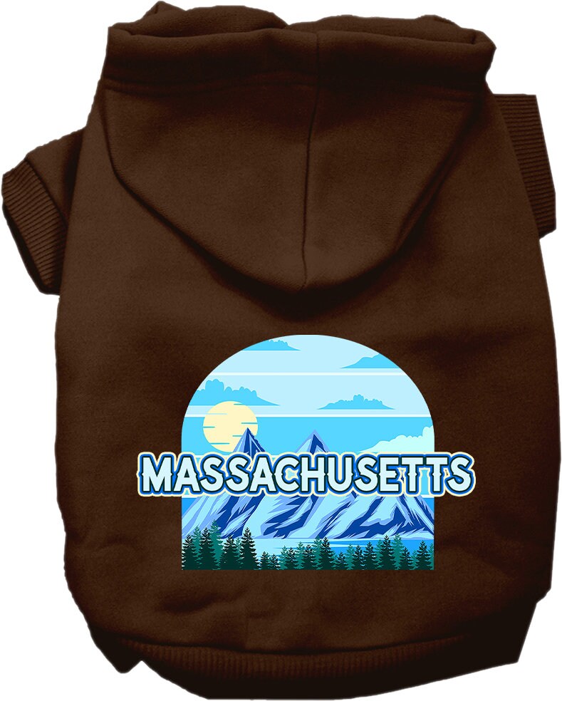 Pet Dog & Cat Screen Printed Hoodie for Medium to Large Pets (Sizes 2XL-6XL), "Massachusetts Trailblazer"