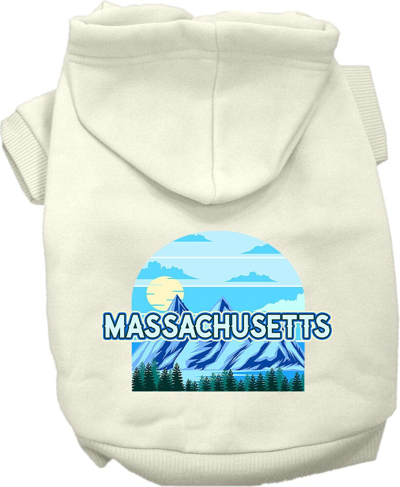 Pet Dog & Cat Screen Printed Hoodie for Medium to Large Pets (Sizes 2XL-6XL), "Massachusetts Trailblazer"