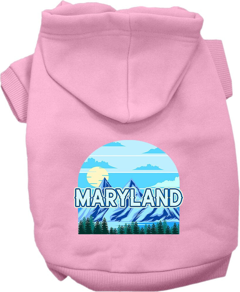 Pet Dog & Cat Screen Printed Hoodie for Medium to Large Pets (Sizes 2XL-6XL), "Maryland Trailblazer"