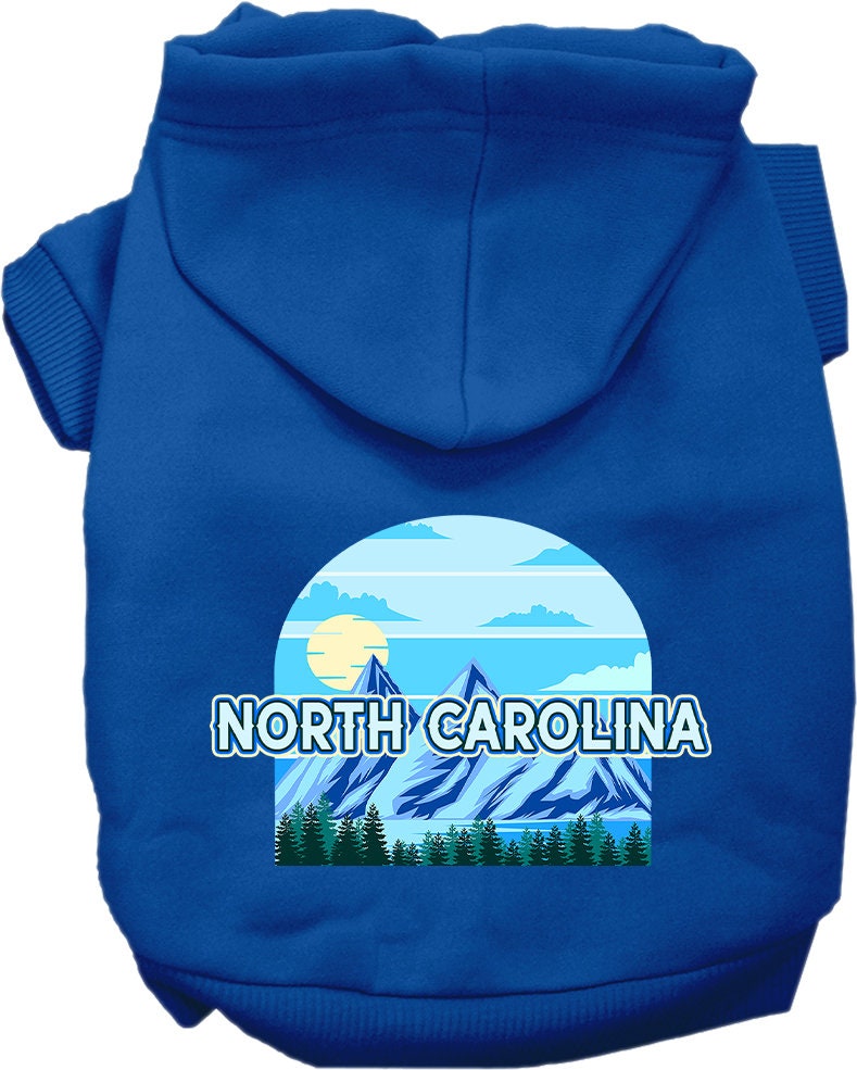 Pet Dog & Cat Screen Printed Hoodie for Medium to Large Pets (Sizes 2XL-6XL), "North Carolina Trailblazer"