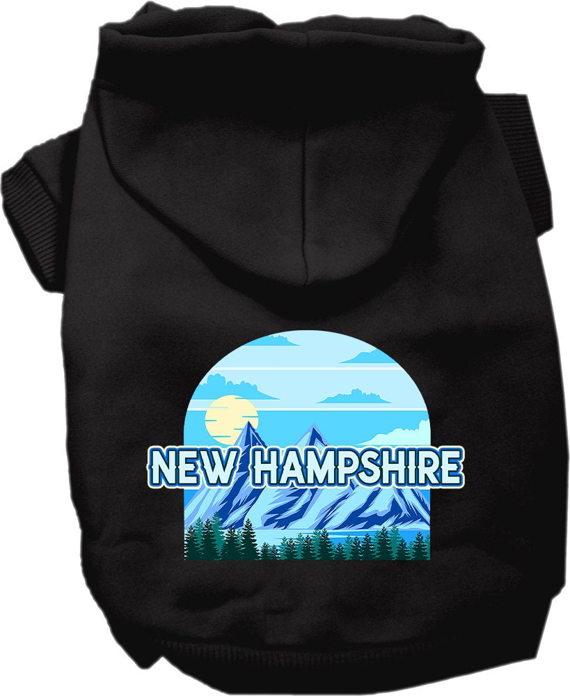 Pet Dog & Cat Screen Printed Hoodie for Medium to Large Pets (Sizes 2XL-6XL), "New Hampshire Trailblazer"