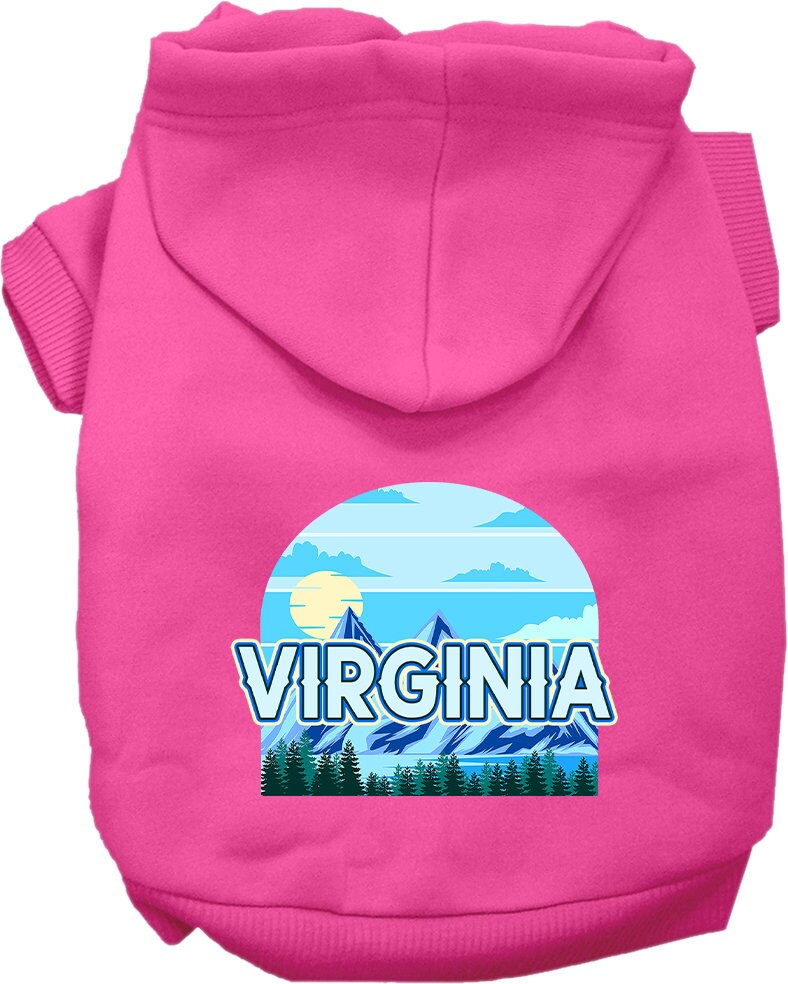 Pet Dog & Cat Screen Printed Hoodie for Medium to Large Pets (Sizes 2XL-6XL), "Virginia Trailblazer"