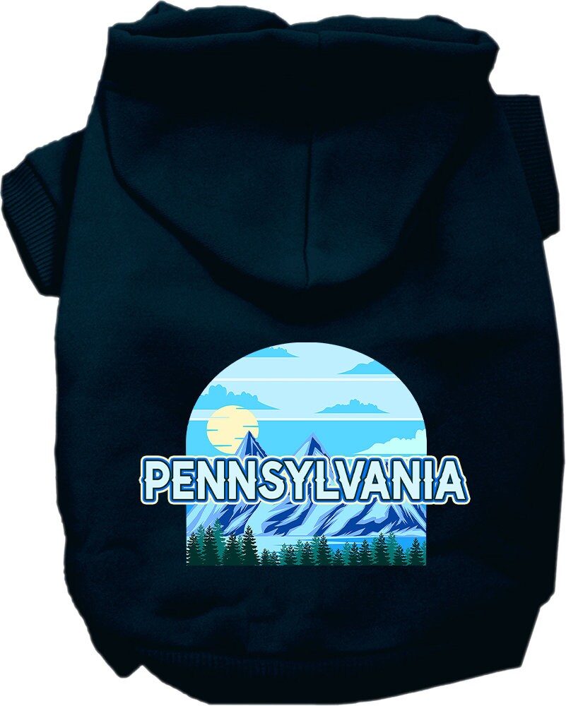 Pet Dog & Cat Screen Printed Hoodie for Medium to Large Pets (Sizes 2XL-6XL), "Pennsylvania Trailblazer"