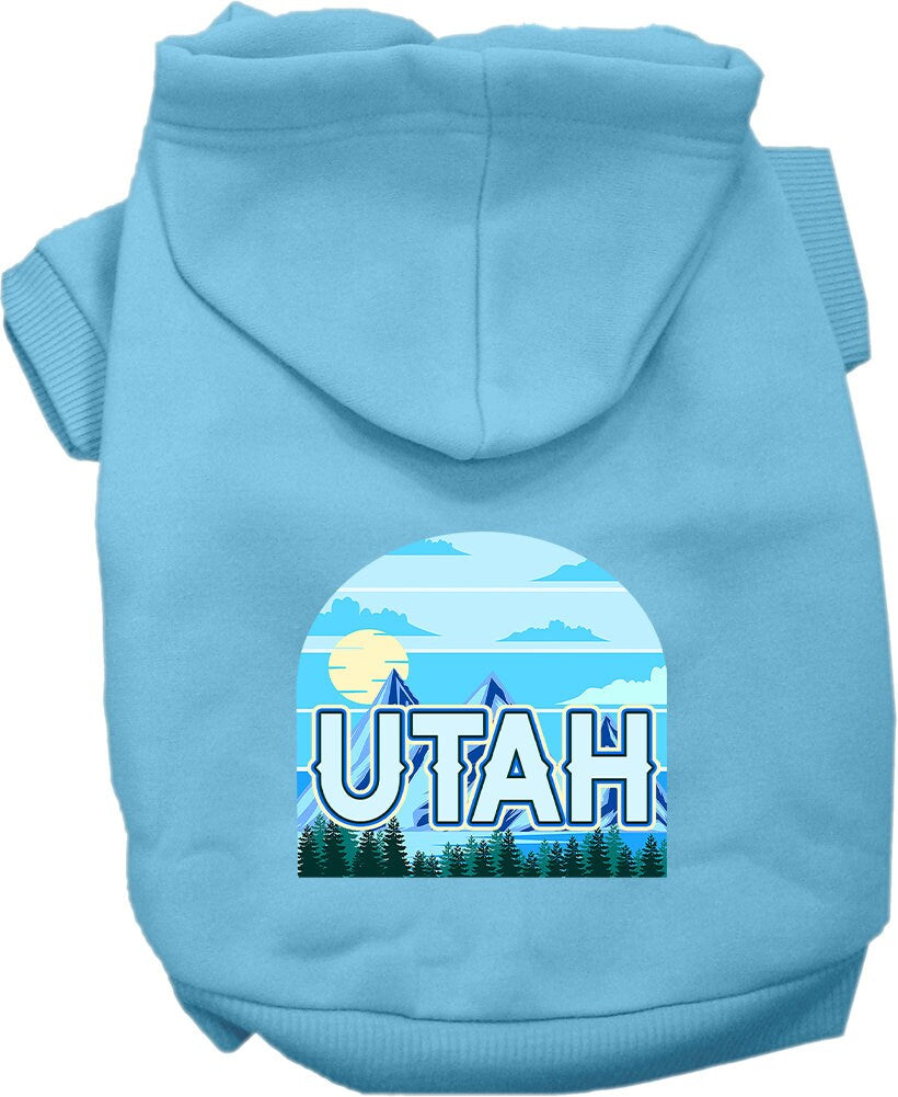 Pet Dog & Cat Screen Printed Hoodie for Medium to Large Pets (Sizes 2XL-6XL), "Utah Trailblazer"