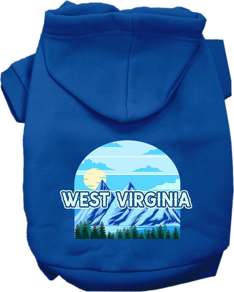 Pet Dog & Cat Screen Printed Hoodie for Medium to Large Pets (Sizes 2XL-6XL), "West Virginia Trailblazer"